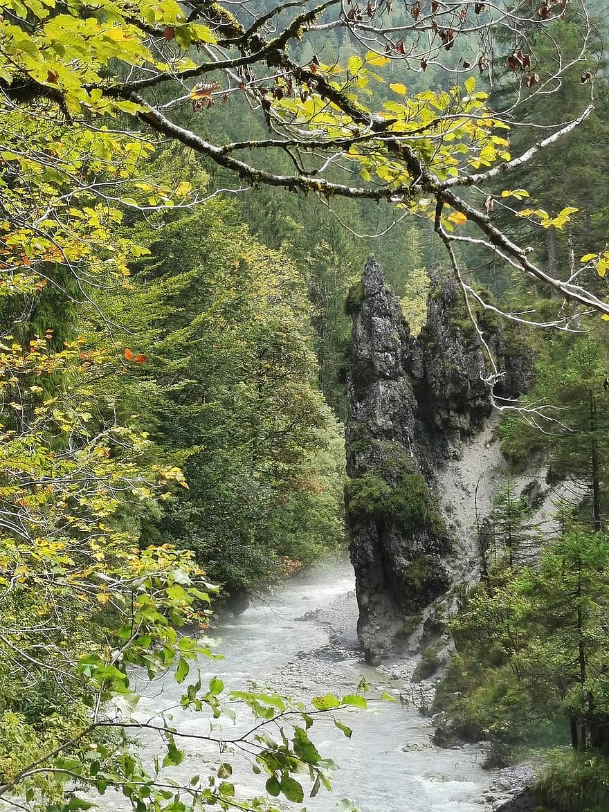 каньйон, скелі, річка, струмок, потік, berchtesgaden, Альпи, падіння, рамсау