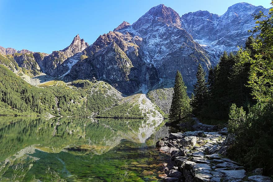Mountains, Lake, Trees, Forest, Nature, Tatras, Tatry, Zakopane, Sky, Travel, Scenery