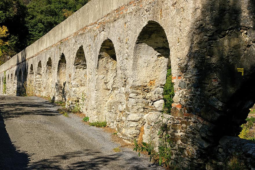 Bridge, Historical, France, Aqueduct, Road