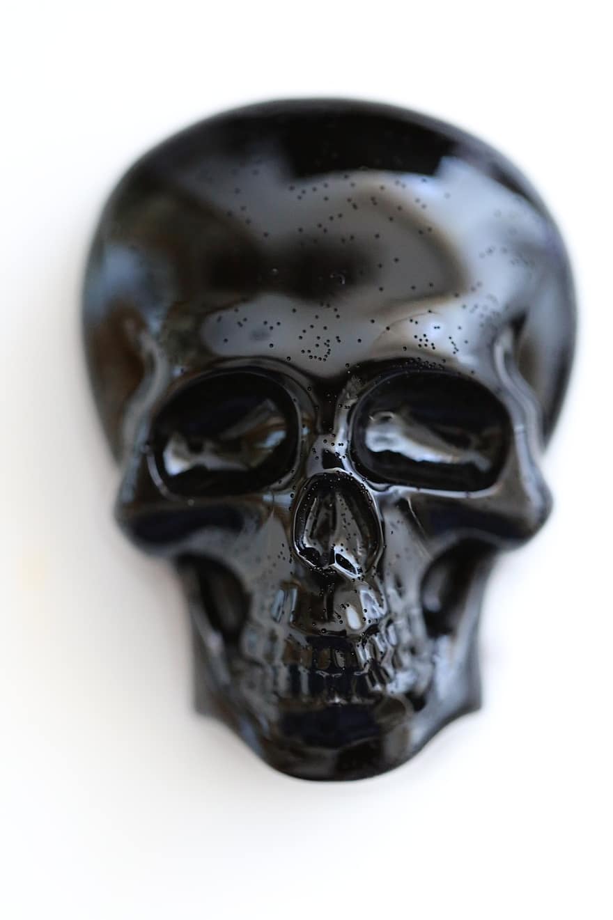czaszka, czarny, szkielet, głowa, zęby, biały, ludzka czaszka, halloween