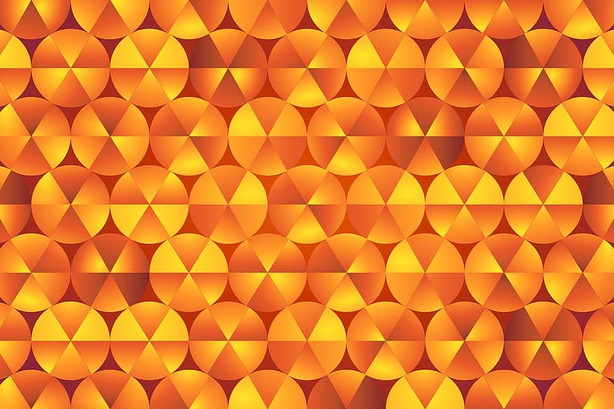 achtergrond, driehoek, cirkel, abstract, gouden, bronzen, oranje achtergrond, Oranje abstract