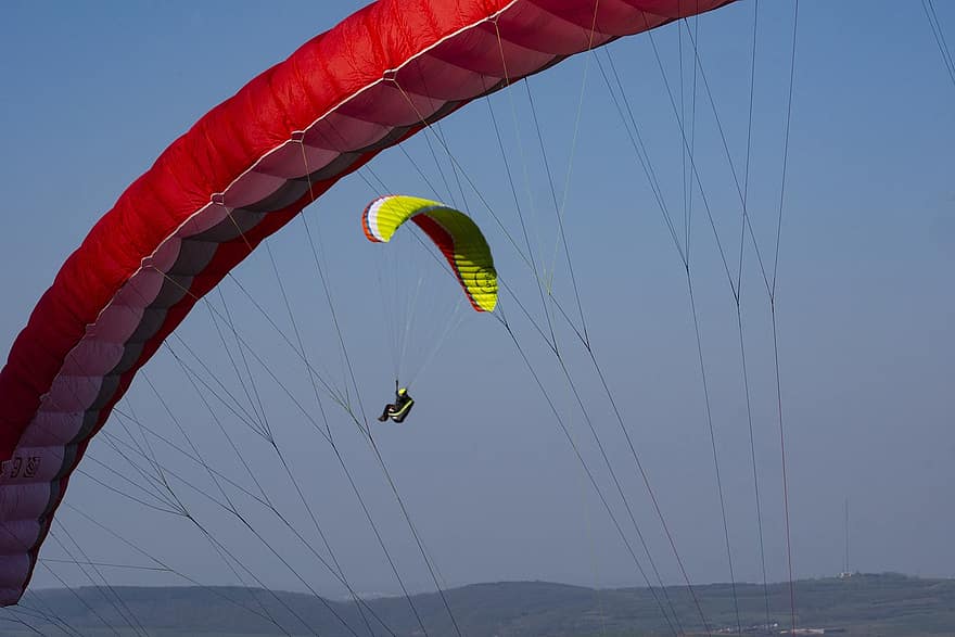 paragliding, fallskjerm, fly, paraglider, ri, Paragliding Wing, antenne, flying, himmel, sport, ekstremsport
