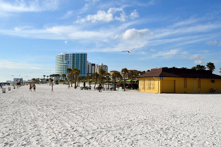 Флорида, пляж, песок, туризм, путешествовать, отпуск, день отдыха