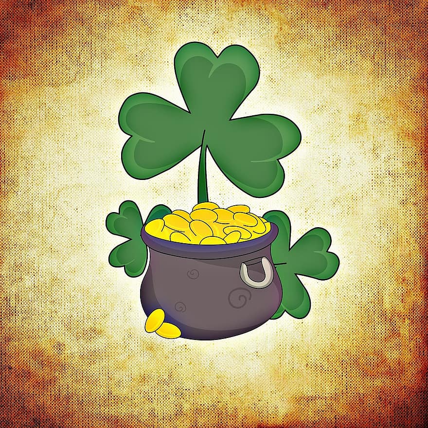 īru, Svētā Patrika diena, Īrija, Četrlapu āboliņš, veiksmi, veiksmes talismans