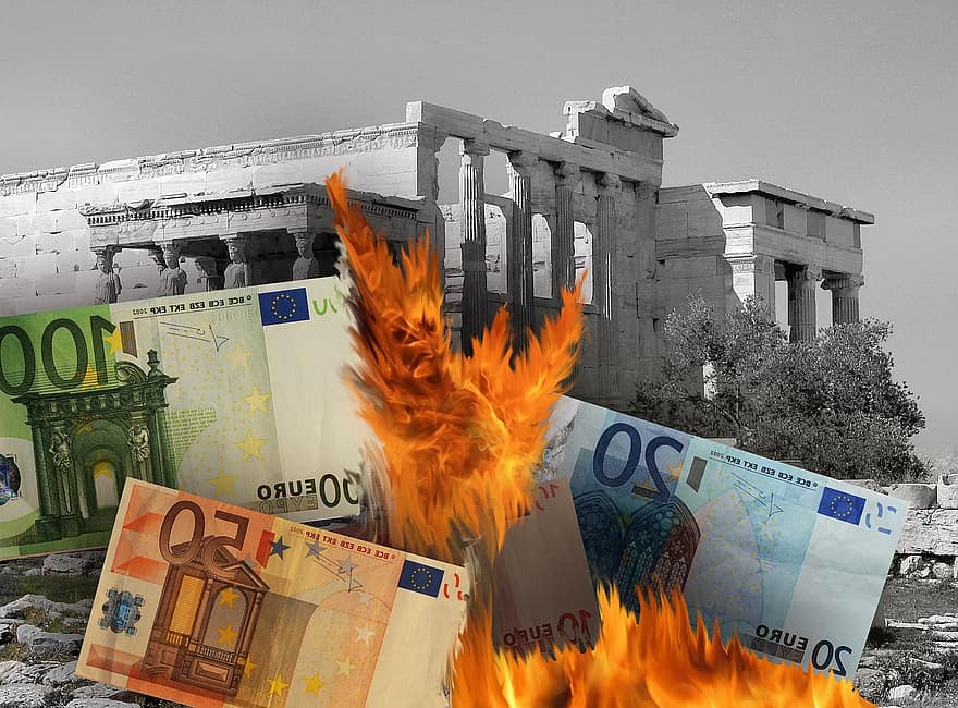 Euro, Grecia, crisi dell'euro, inflazione, crisi economica, Unione monetaria, ammortamento, banca centrale europea, debito, finanza, crisi
