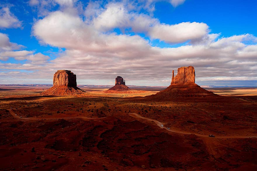 Monument Valley, Sandstones, Desert, Sandstone Buttes, Rock Formation, Landscape, Nature, Panorama, Scenery, Scenic