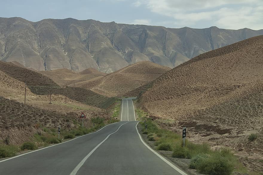 İran, taşra yolu, Talekan İlçesi, peyzaj, Alborz eyaleti