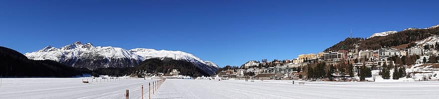 žiemą, Šveicarija, sezoną, Miestas