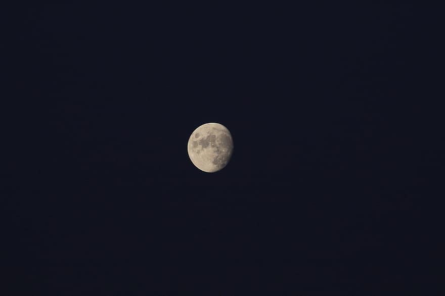 mēness, naktī, mēness gaisma, nakts debesis
