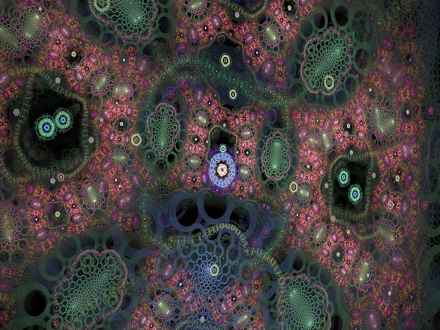 imagem de fundo, fractal, colorida