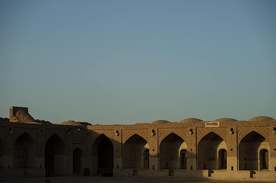 paminklas, lankytinų vietų, iranas, qom provincija, Deiregachinas, Karavansarėjus, Karavansarai, kelionė, turizmą, architektūra, žinoma vieta