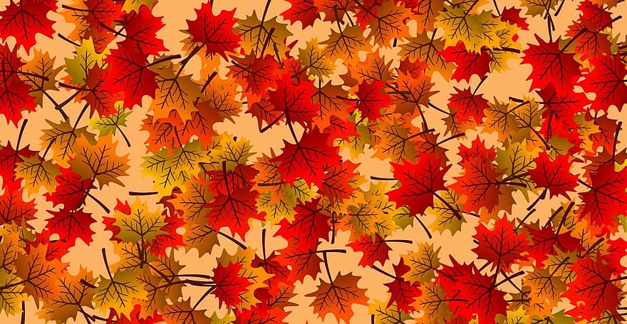 шпалери, фон, осінь, падіння, листя, візерунок, текстури, земляні кольори, червоний, коричневий