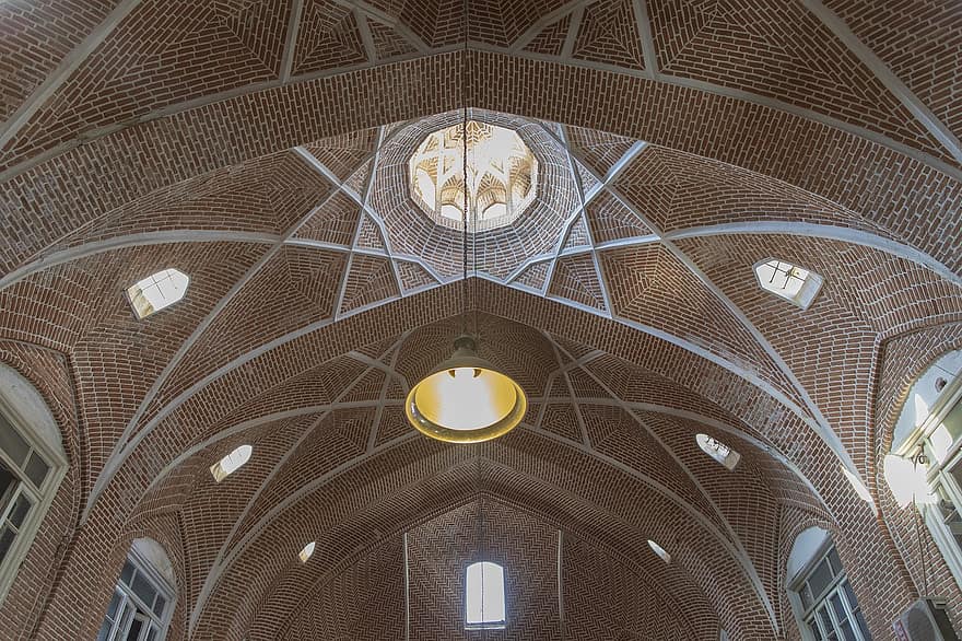 tabriz, Irāna, piemineklis, tabriz grand bazaar, griesti, interjers, arhitektūra, vēsturiska, Irānas arhitektūra, māksla, kultūra