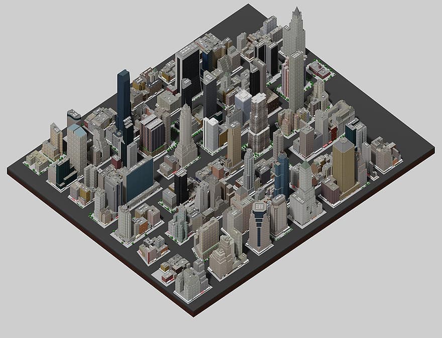kaupunki, keskustassa, New York, Manhattan, rakennus, arkkitehtuuri, kaupunki-, katu, metropoli, metro, pilvenpiirtäjä