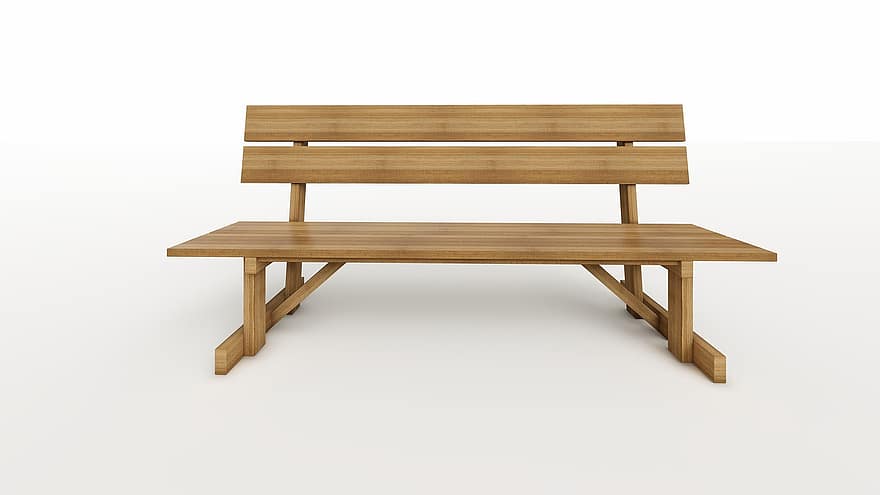 скамейка, сиденье, мебель, деревянный, материал