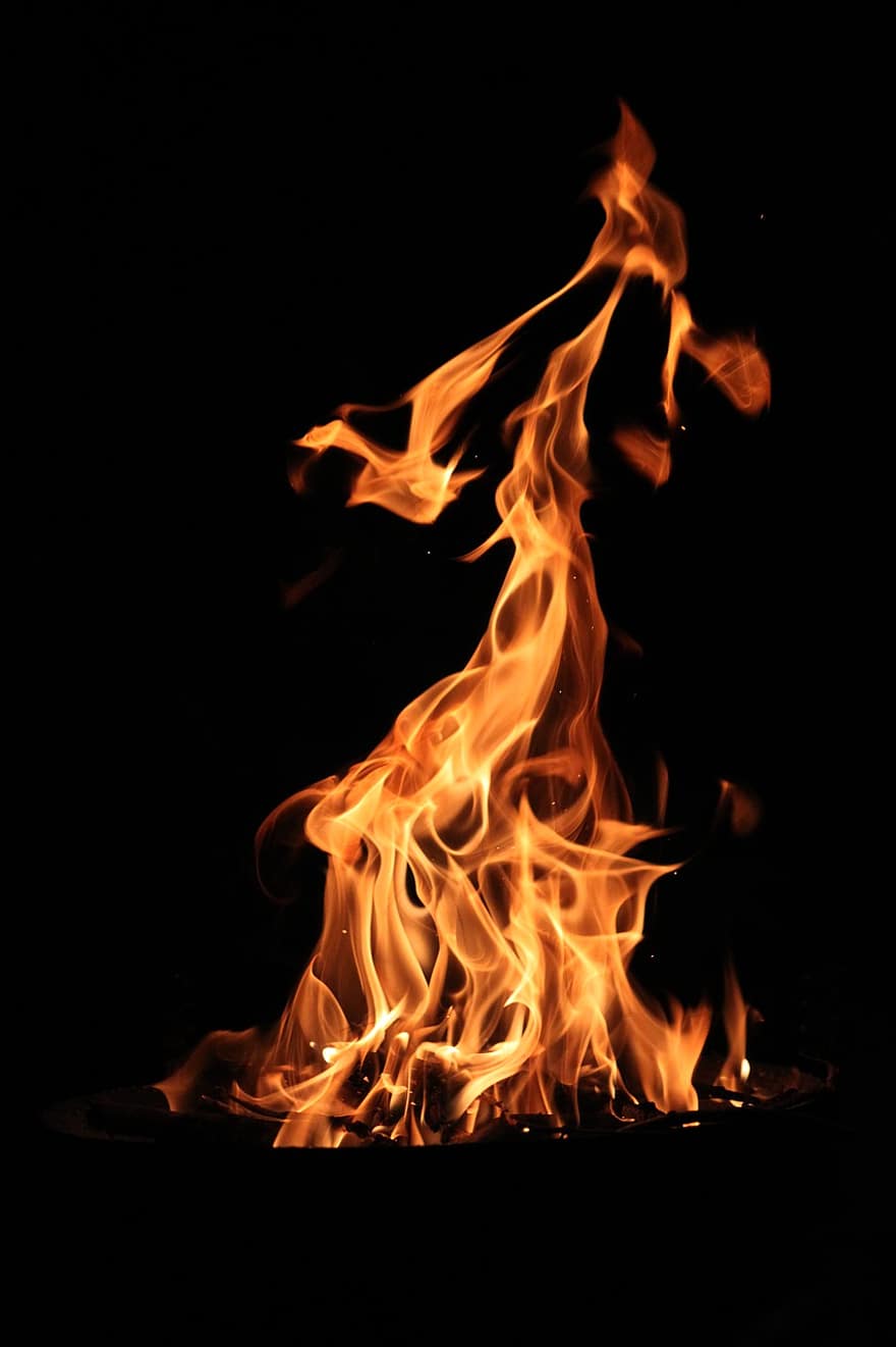 Tűz, láng, forró, tábortűz, melegség, éget