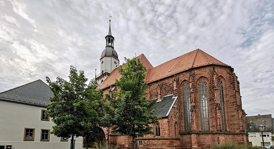 Kościół Kunigunden, rochlitz, Niemcy, Miasto, saksonia, kościół, religia