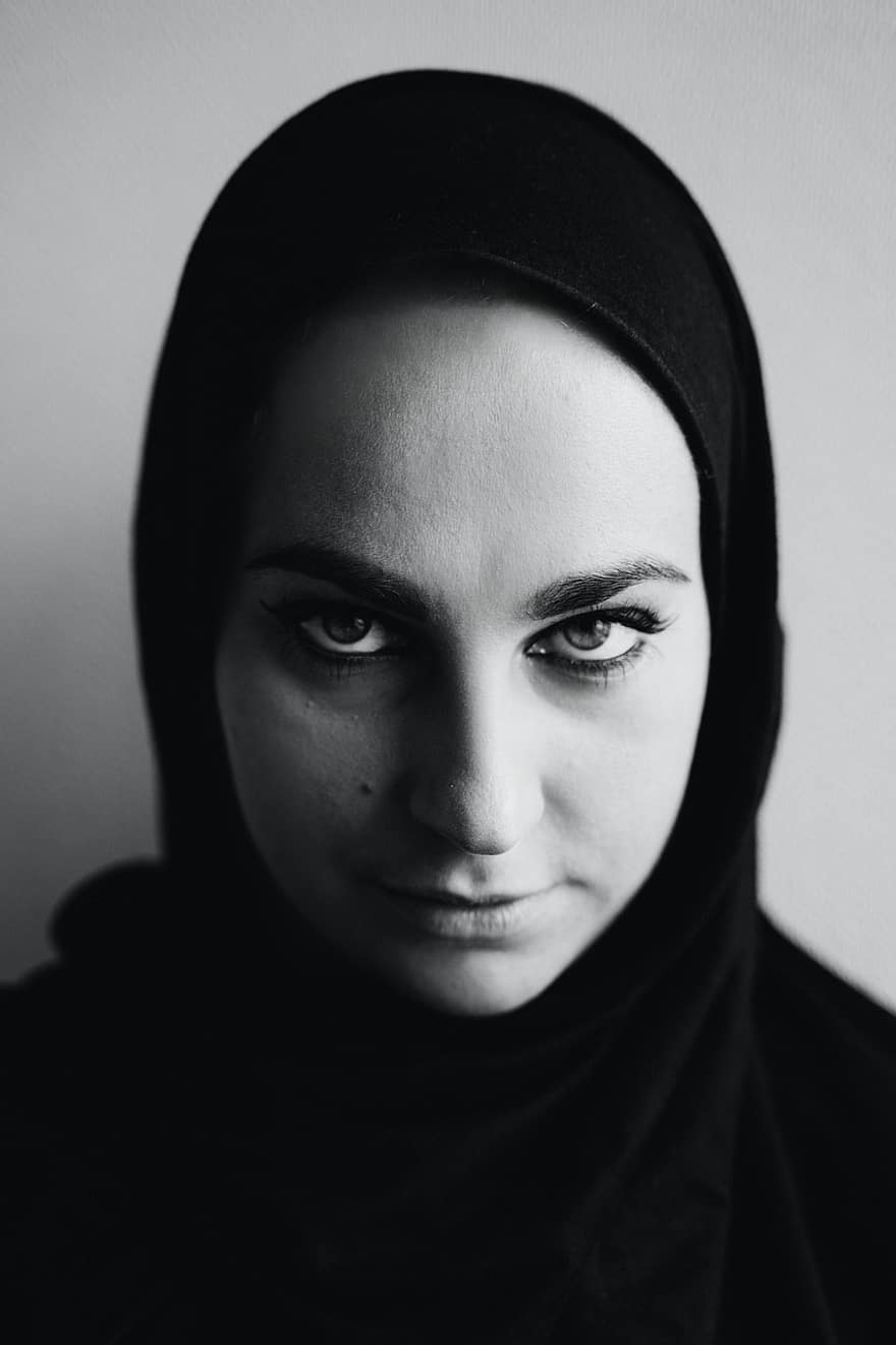 hidżab, muzułmański, portret, islam, Model, kobieta, dama, Płeć żeńska, modelka, Modelka w hidżabie, model portretowy
