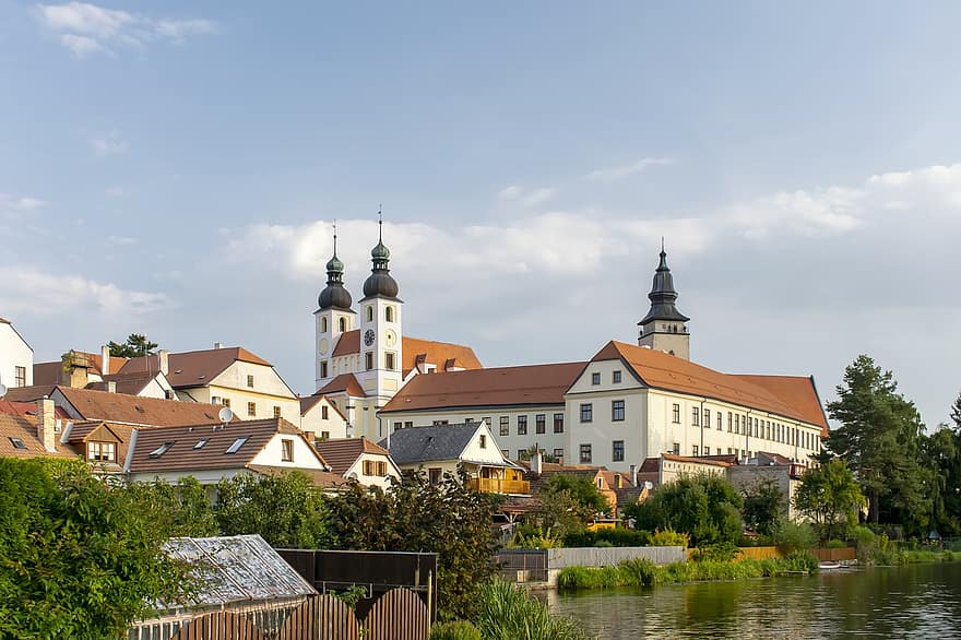 telč, Republik Ceko, kota, Kastil, Arsitektur, Kekristenan, tempat terkenal, agama, budaya, sejarah, atap