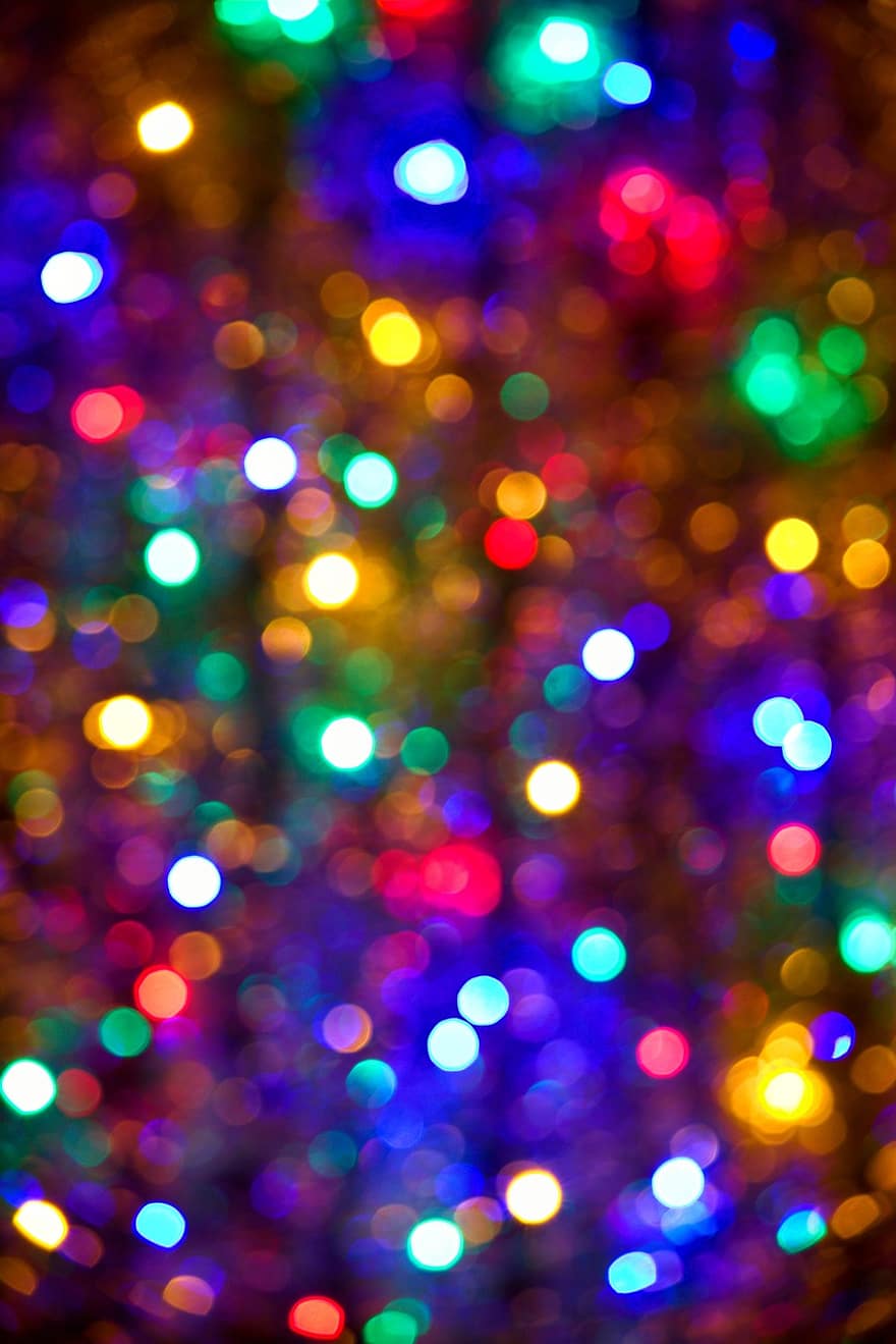 боке, светлина, заден план, Коледа, цветен, цвят