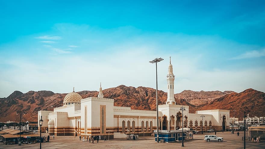 Masjid Sayyidul Shuhada, Meczet, budynek, fasada, religia, masjid, kopuła, minaret, architektura, muzułmański, islam