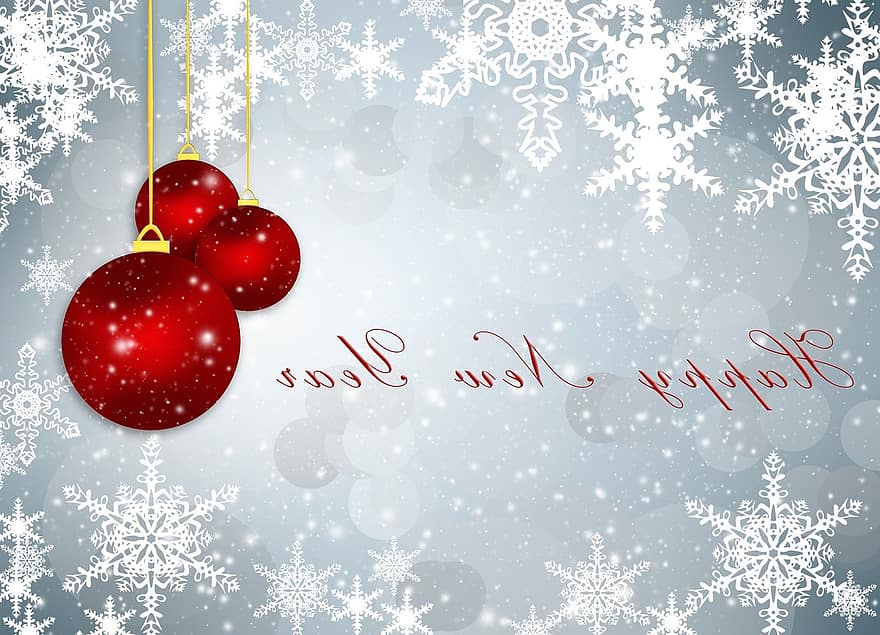 cartão, ano Novo, fundo, Novo, ano, feriado, feliz, celebração, temporada, Natal, inverno