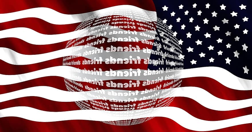 Friends, Flag, Usa, America, United States, Stars And Stripes