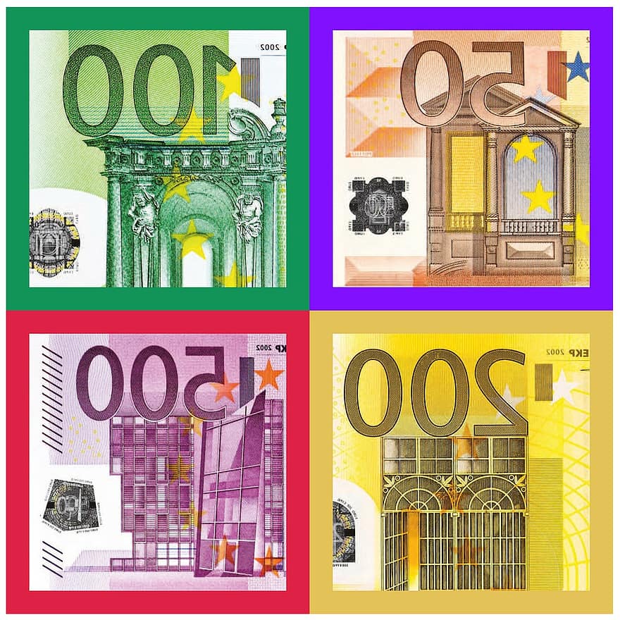 euro, penger, valuta, finansiere