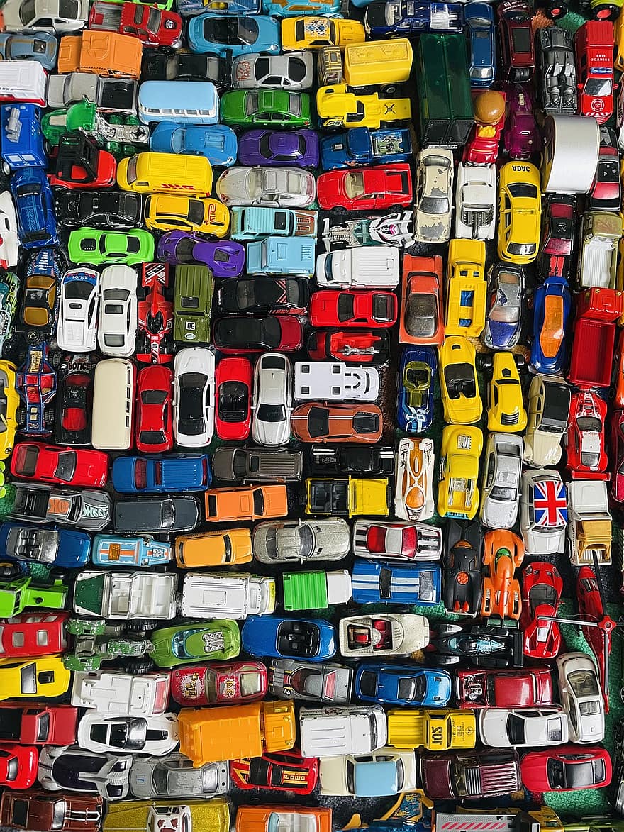 mobil, mobil mainan, Latar Belakang, koleksi, mainan, macet, angkutan, multi-warna, kendaraan darat, lalu lintas, latar belakang