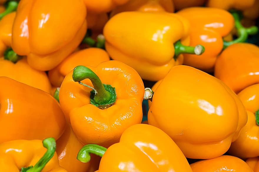 Fruit, Yellow Bell Pepper, Food, Yellow, Organic, Harvest, Healthy, Spice, vegetable, freshness, close-up