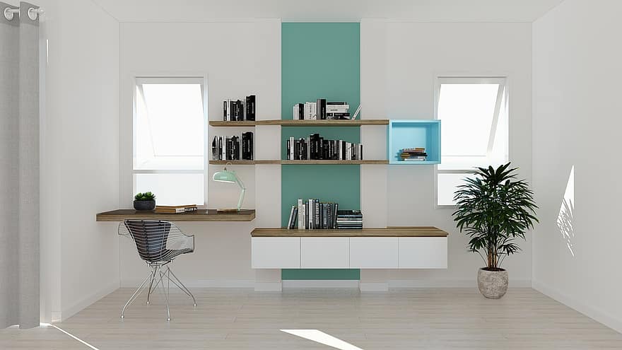 interiér, výzdoba, design, nábytek, stůl, židle, bílý, okno, styl, moderní, byt