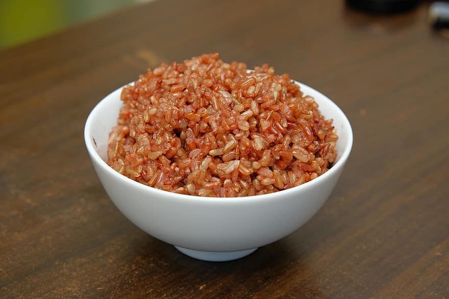 Comida, arroz, cozinhar, colheita, arroz castanho, arroz grudento