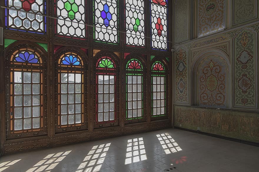 Къща Qavam, къща, прозорци, Нареченстан, шираз, Иран, стая, исторически, иранска архитектура, историческа къща, персийско изкуство