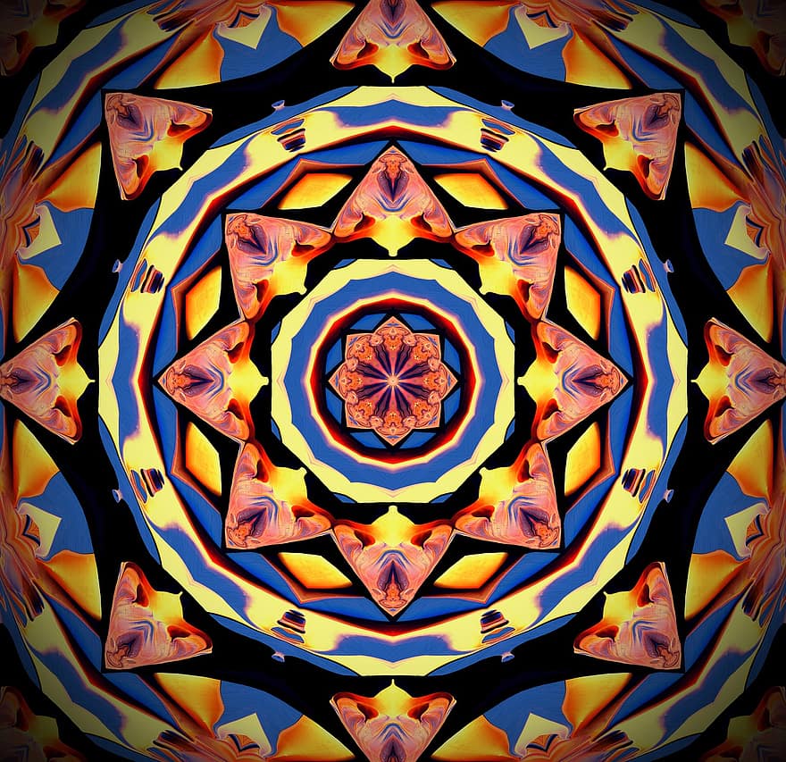 Rosette, Mandala, Ornament, abstrakt, Hintergrund, Dekor, dekorativ, symmetrisch, Textur, Grafik, digitale Kunst