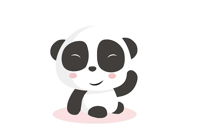 Panda, marrant, mignonne, personnage fictif, esquisser, jouets pour enfants, personnage de dessin animé, les enfants, isolé, sucré
