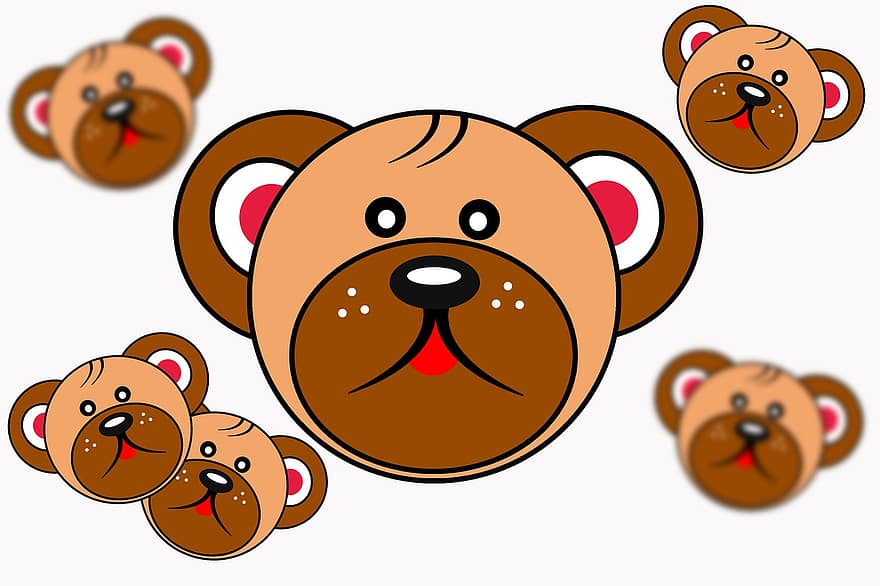 Teddy Bear, Funny, Head, Sweet, Animals, Fun, Bear, Happy, Decorative