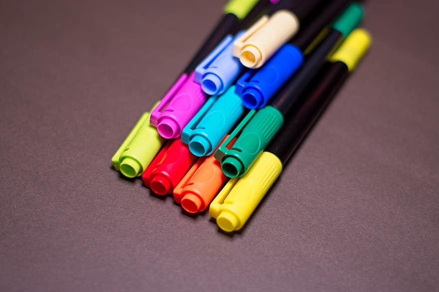 Felt-tip Pens, Drawing Pens, Markers, Art Supplies, Stationery, Highlighters