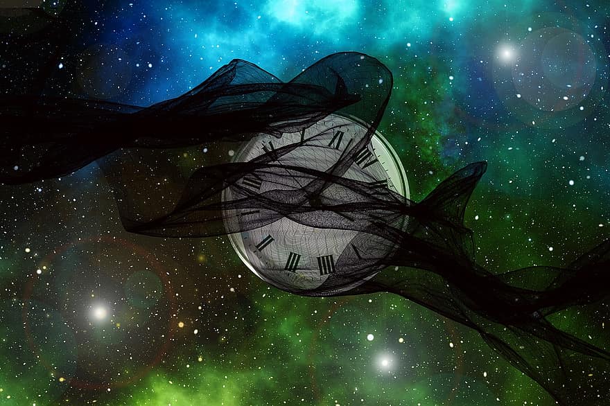Universe, Band, Particles, Clock, Time, Theory Of Relativity, Cosmos, Nexus, Galaxy, Star, Background