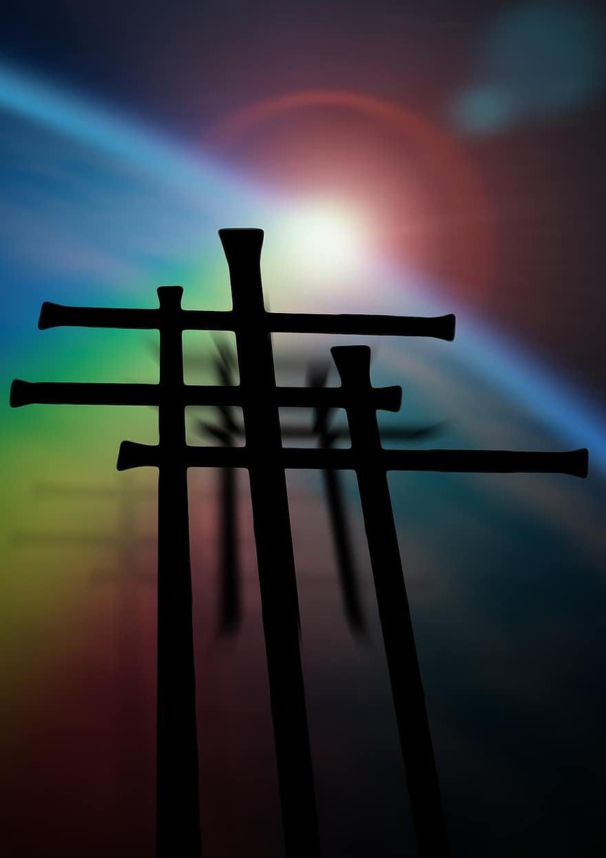 Cross, Sun, Crucifixion, Resurrection, Bible, Christianity, Christ, Faith, God, Jesus, Church