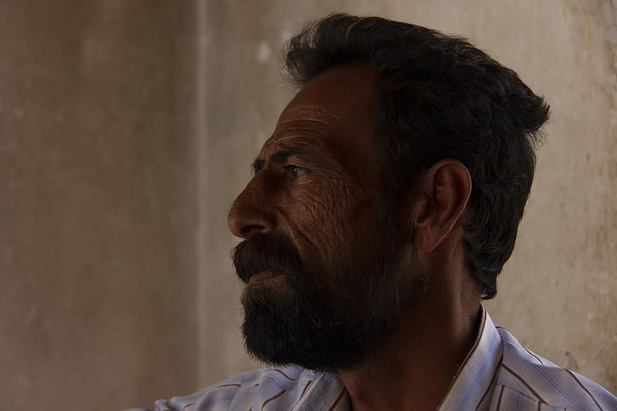 om, Baloch, portret, profil, față, viaţă, iranian, persană, oameni baloch, sistan și provincia baluchestan, Iran