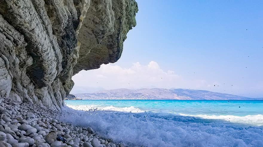 плаж, дестинация, пътуване, море, океан, рай, пътешествие, туризъм, на открито, Албания