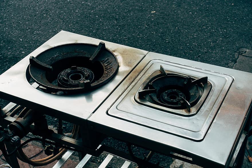 плита, газовая плита, газ, горячая тарелка, готовить, питание, еда, сталь, печь, прибор, металл