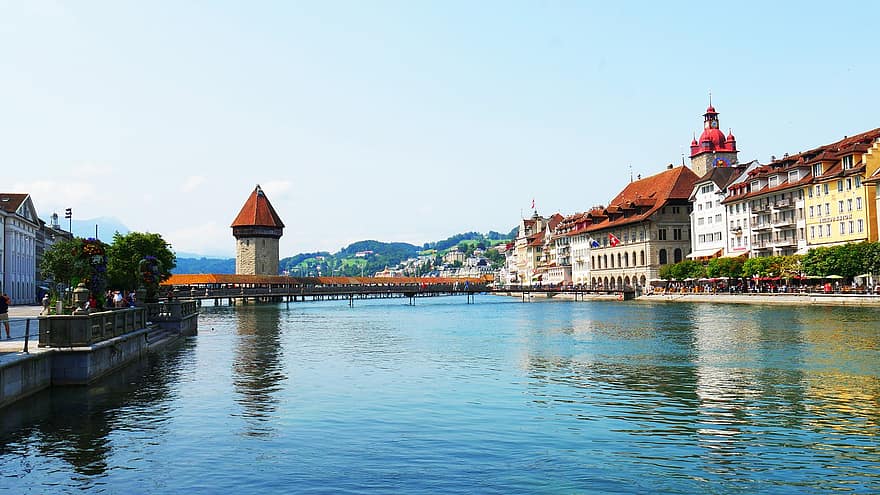 Lucerne, Lake, Switzerland, Lake Lucerne, City, Architecture