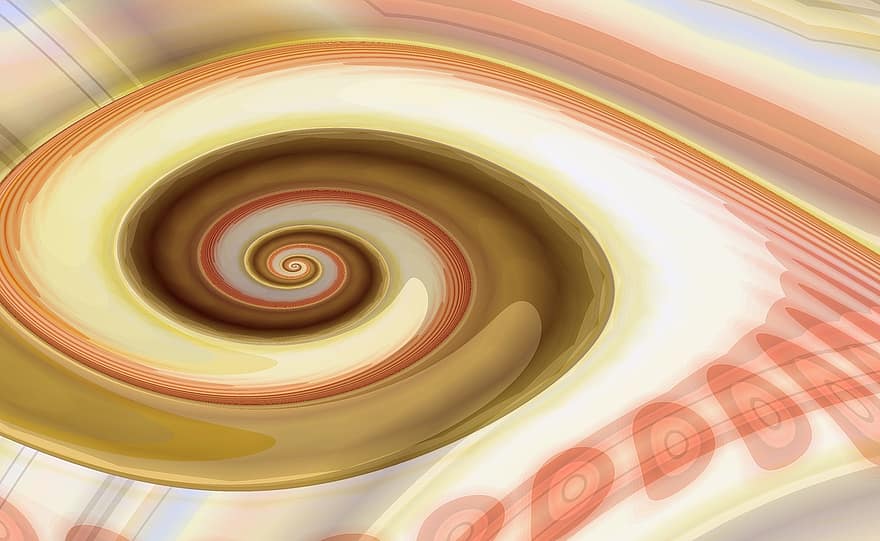 spiral, fraktal, virvel, boblebad, rotere