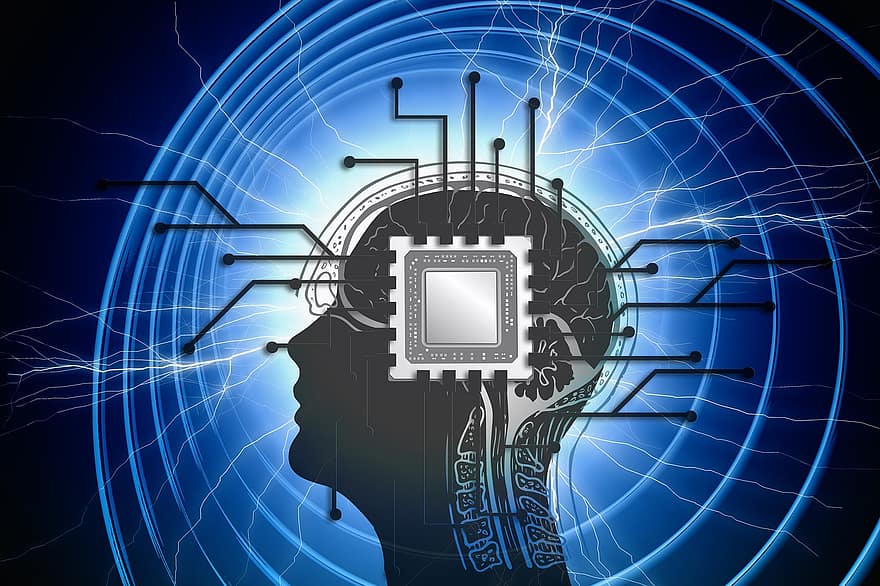 processor, hjärna, huvud, person, mänsklig, cpu, dator, chip, styrelse, teknologi, kretsar