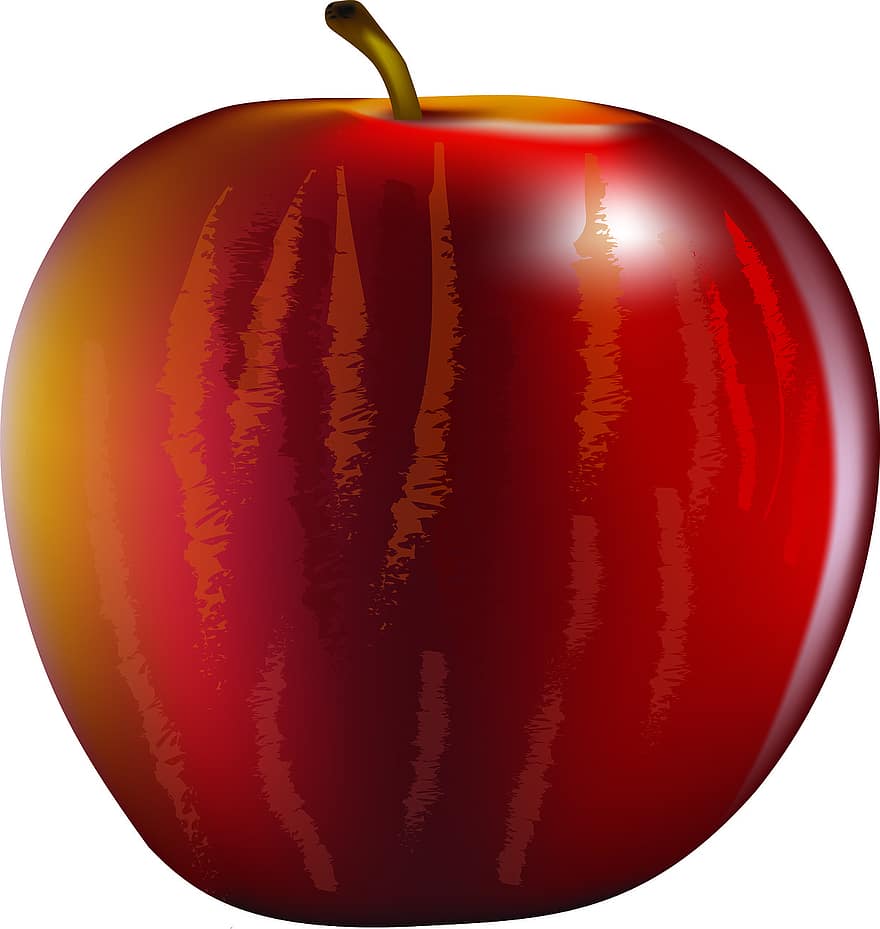 jabłko, owoc, zdrowy, soczysty, organiczny