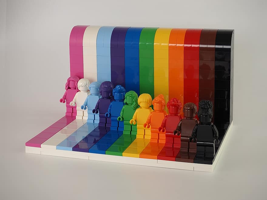 Lego, lgbtq, arco Iris, blocos de lego, Todo mundo é incrível, lgbt, figuras, Todo mundo é especial, tolerância, diversidade