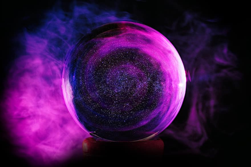 Kryształowa kula, bomba szklana, piłka, przepowiadanie przyszłości, Naprzód, gwiazda, mistyczny