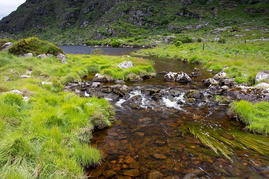 riu, Irlanda, naturalesa, paisatge, killarney, buit de dunloe