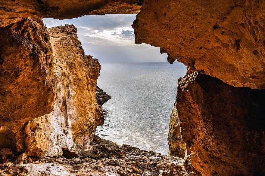 Cave, Coast, Sea, Ocean, Water, Cliff, Rock Formation, Scenery, Scenic, Countryside, Nature